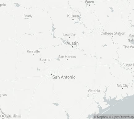 San Marcos, TX, USA and nearby cities map