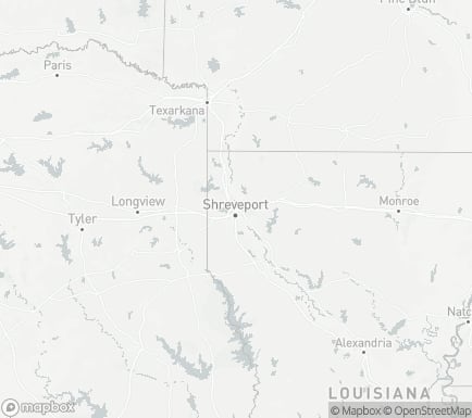 Shreveport, LA, USA and nearby cities map