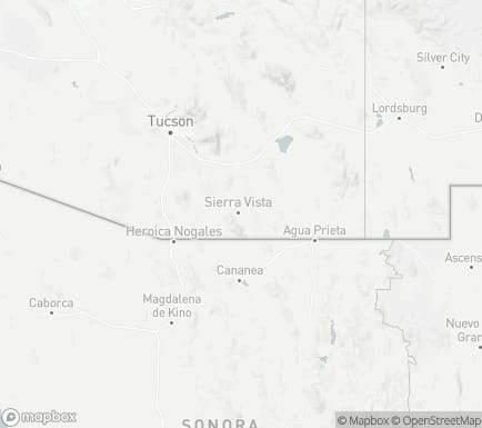 Sierra Vista, AZ, USA and nearby cities map