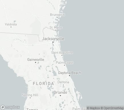 St. Augustine, FL, USA and nearby cities map