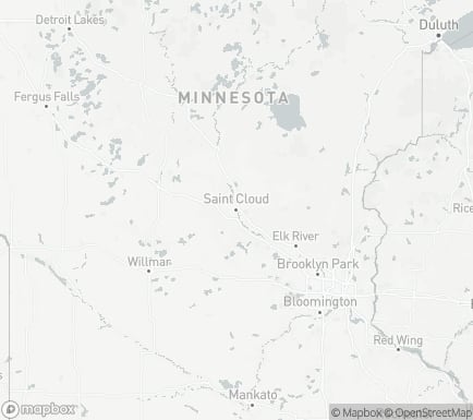 St Cloud, MN, USA and nearby cities map