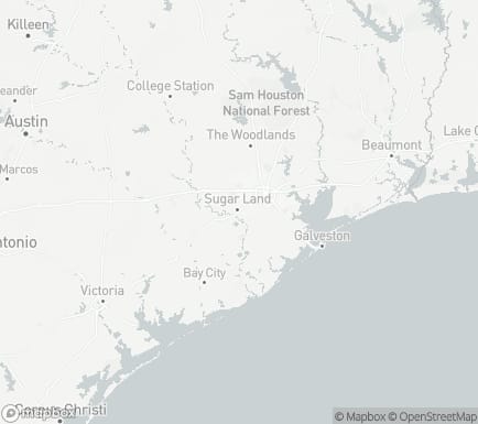 Sugar Land, TX, USA and nearby cities map