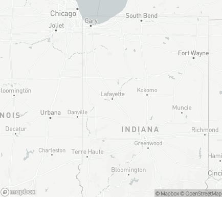 West Lafayette, IN, USA and nearby cities map