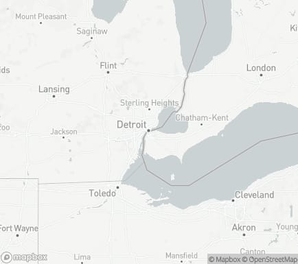 Windsor, ON, Canada and nearby cities map