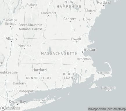 Worcester, MA, USA and nearby cities map