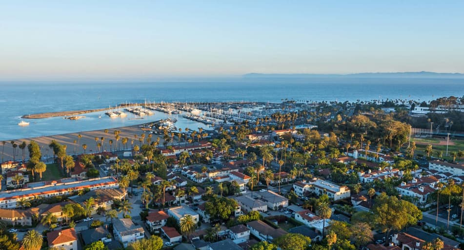 Aerial photo of Santa Barbara California