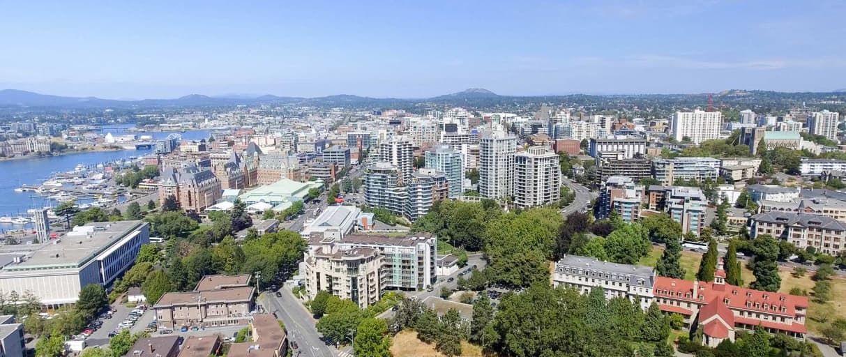 Aerial image of Victoria BC