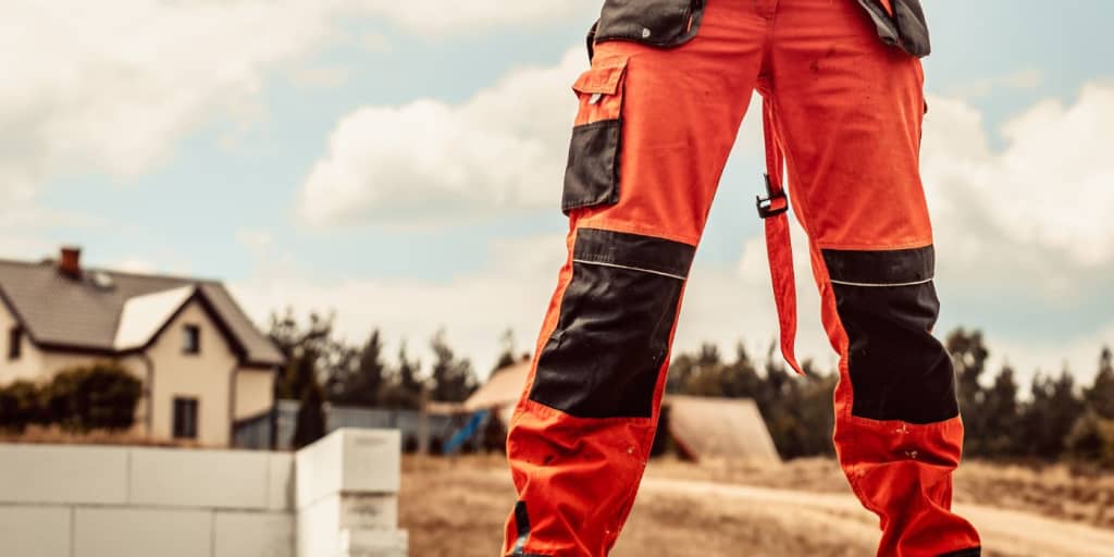 Contractor in workwear on a jobsite