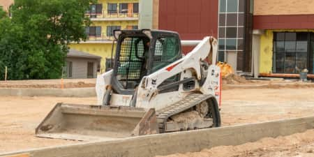 Rented Compact Track Loader on a Jobsite