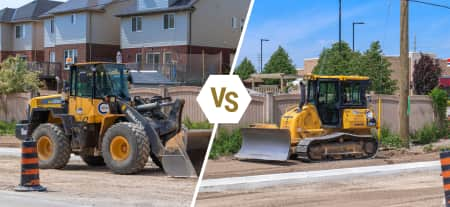 bulldozer vs front loader