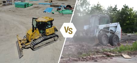 Skid steer vs bulldozer