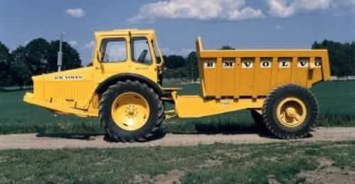 Old Volvo articulating dump truck