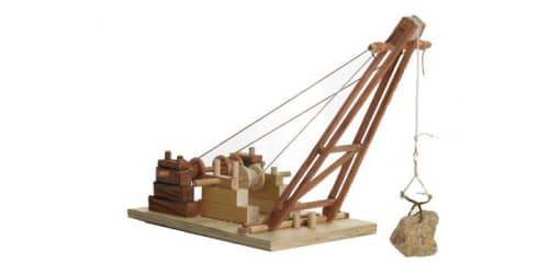 A graphic of what an old crane may have looked like