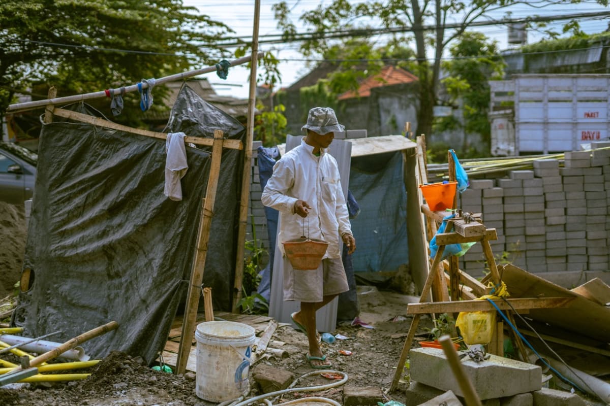 Bali construction site conditions