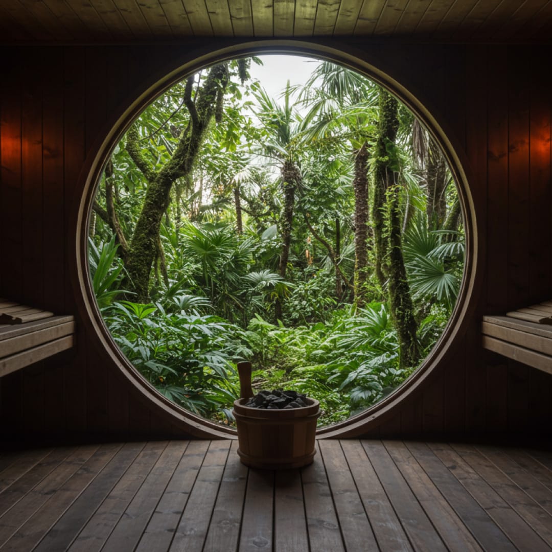 Round Window Sauna