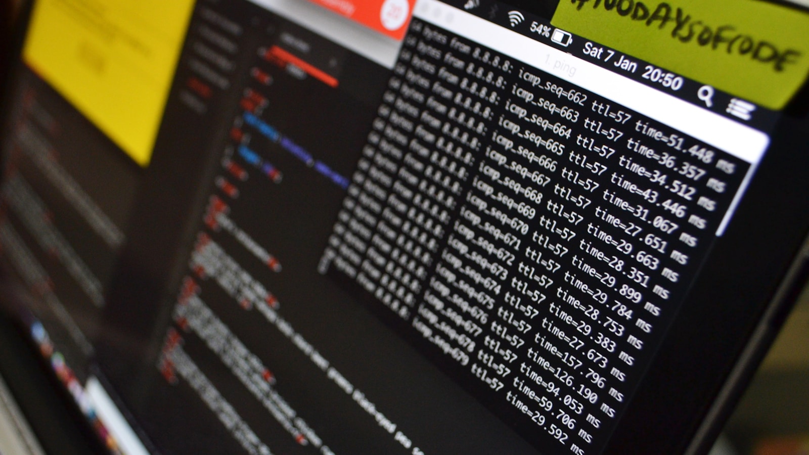 Terminal window showing text and command output