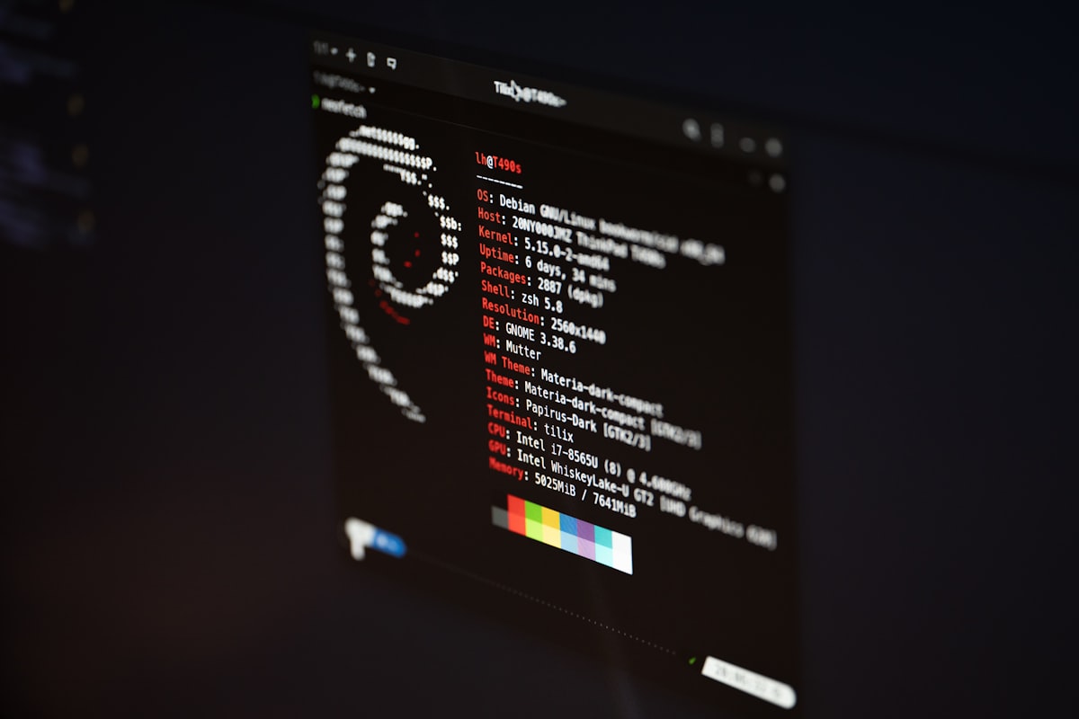 A laptop screen displaying a block of system text output, representing the raw file structure an export produces