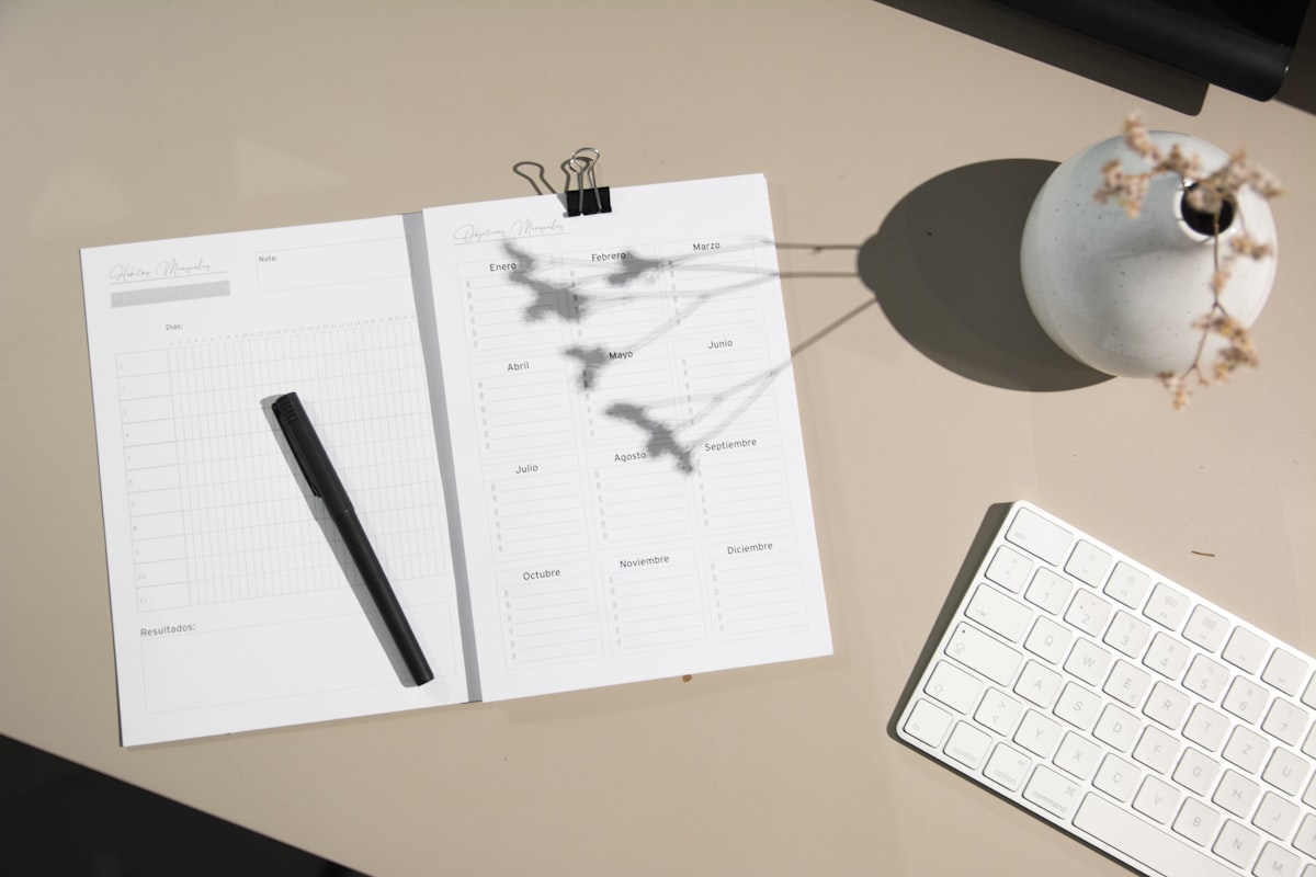 A checklist on a clipboard resting on a desk