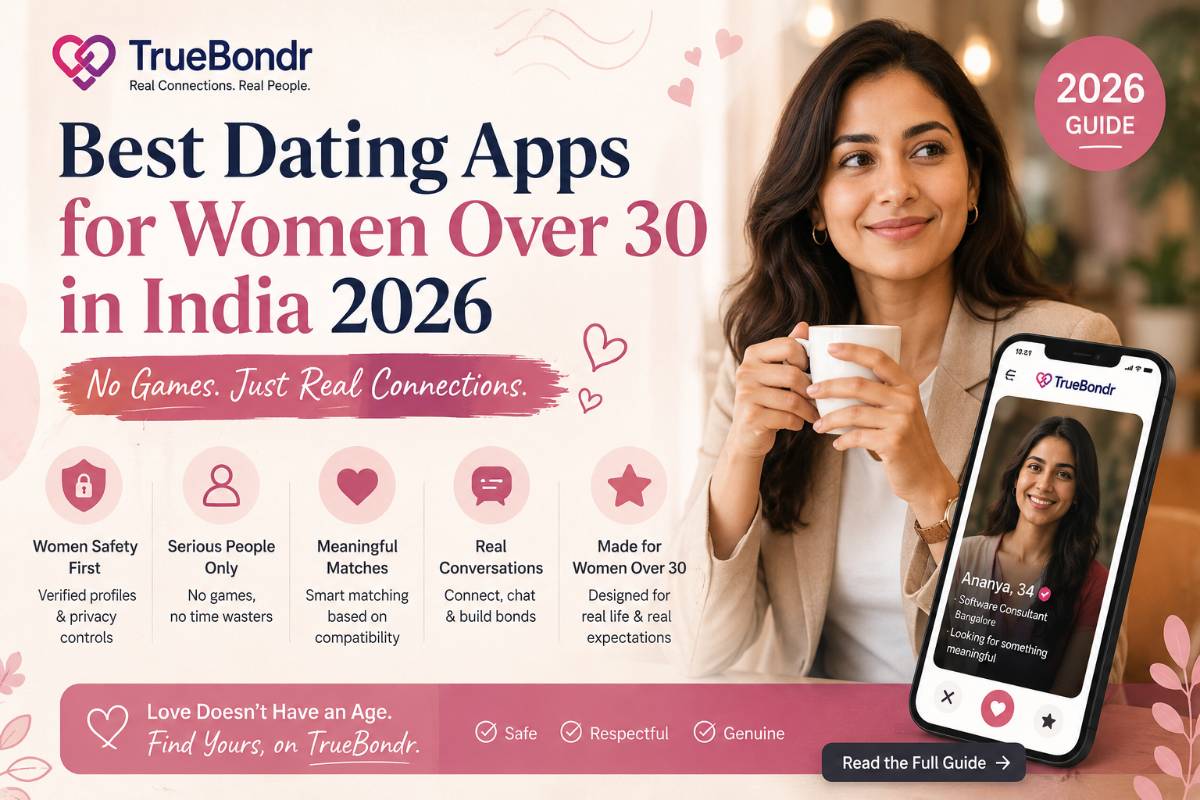 Best Dating Apps for Women Over 30 in India 2026 — No Games | TrueBondr
