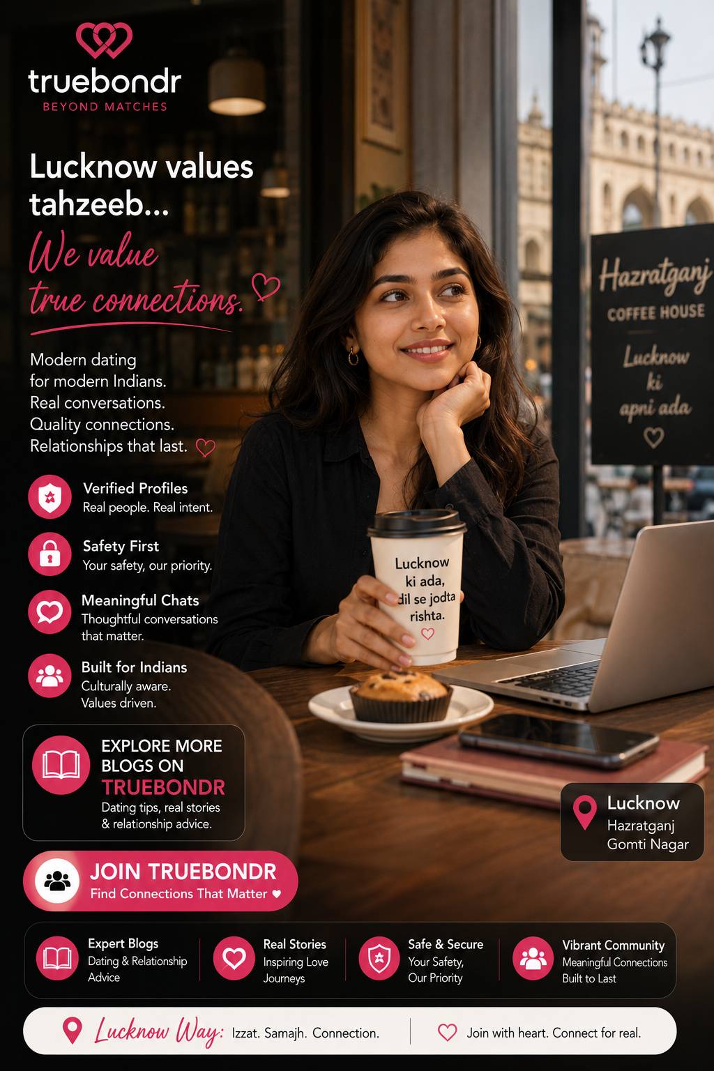 Best Dating Apps for Women in Lucknow 2026 — Safe, Verified | TrueBondr Best Dating Apps for Women in Lucknow 2026 — Safe, Verified | TrueBondr