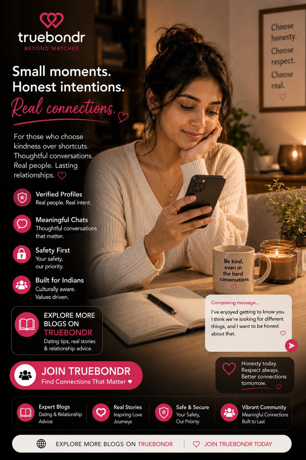 How to End a Dating App Conversation Kindly — Guide for Indian Women 2026 | TrueBondr