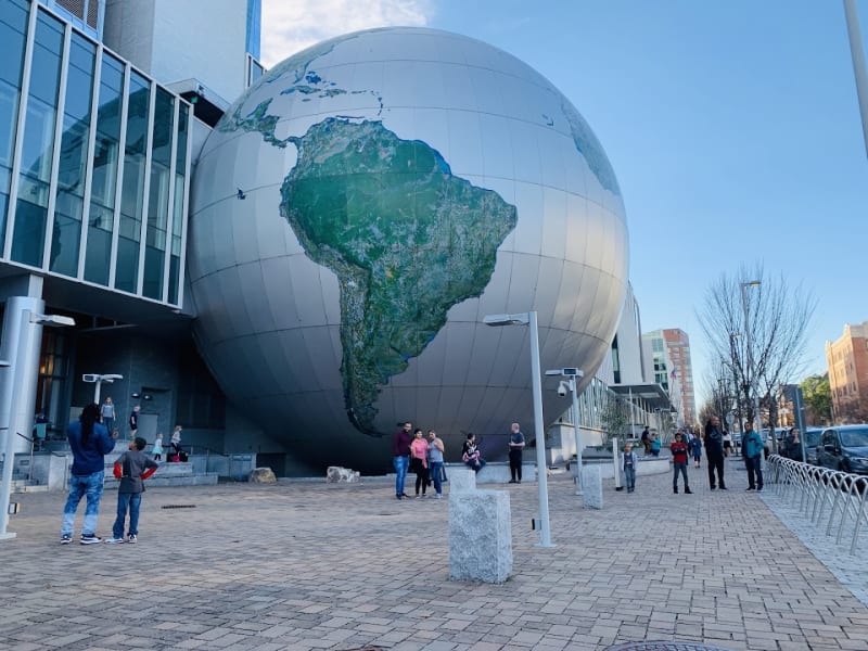 World's Largest Gigantic Globe at SECU Daily Planet