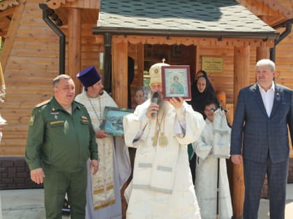 На базе хранения бронетанковой техники ВВО состоялся Великий чин освящения храма в честь Димитрия Солунского (+ Фото)