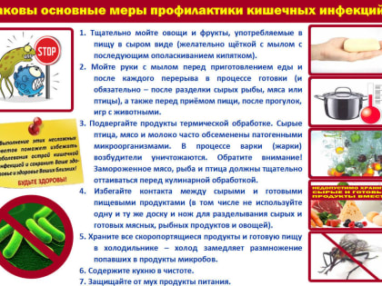 Чтобы не заболеть  острыми кишечными инфекционными заболеваниями  необходимо соблюдать следующие простые правила