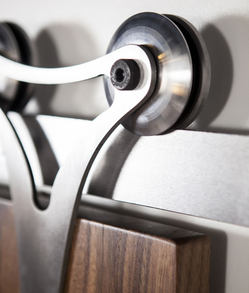 Contour Industrial Barn Door Hardware Kit Rustica Hardware