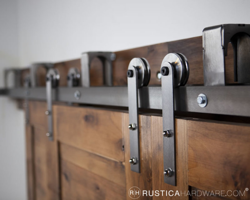 Bypass Sliding Barn Door Hardware Kit Rustica Hardware