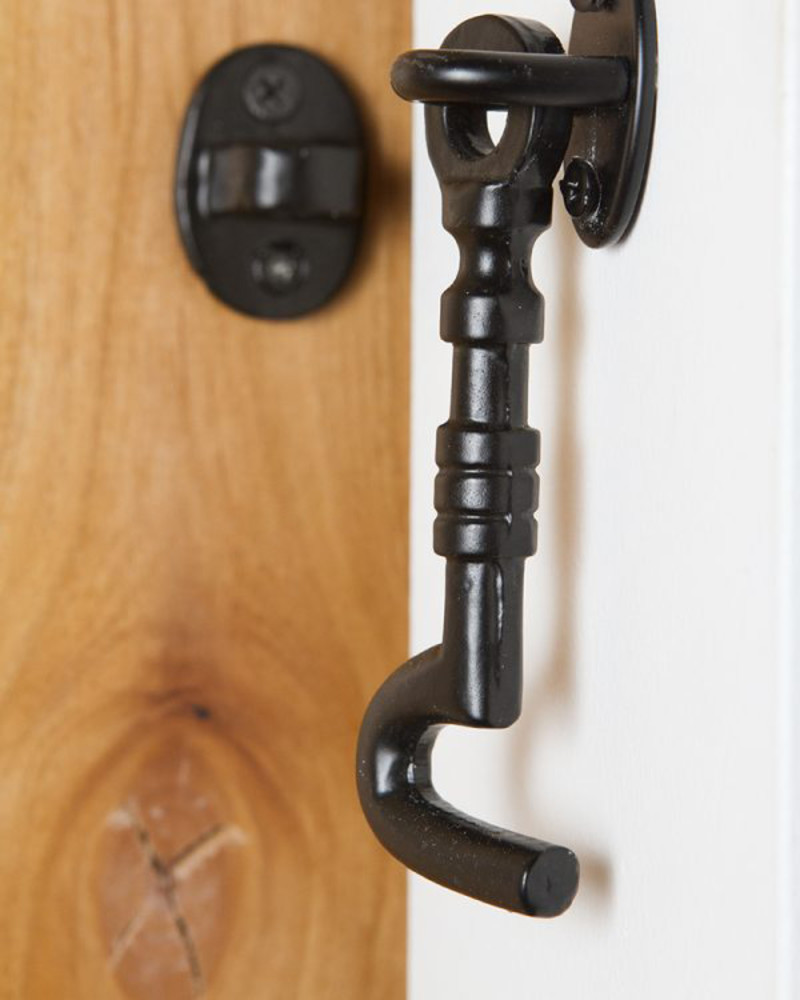 Black Sliding Barn Door Hook | Rustica Hardware