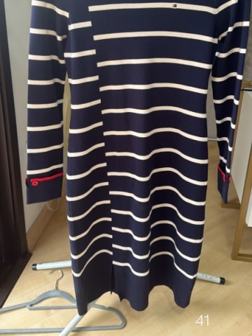 Vestido feminino Tommy Hilfiger manga longa, tamanho M