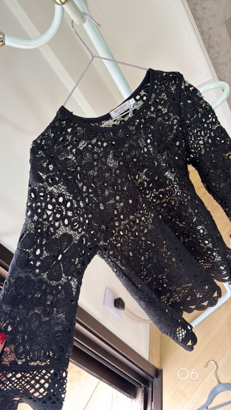 Camisa feminina crochê com transparência 
