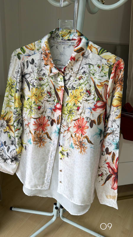 Camisa social feminina colorida 