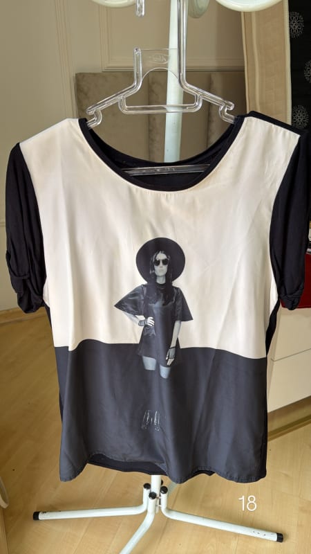 Camisa casual feminina estampada 