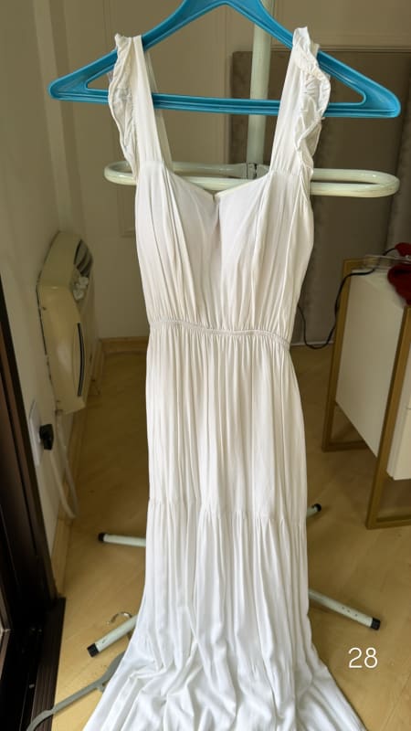Vestido casual longo branco