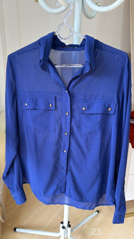 Camisa social com transparência 