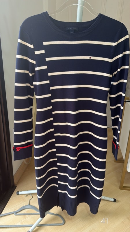 Vestido feminino Tommy Hilfiger manga longa