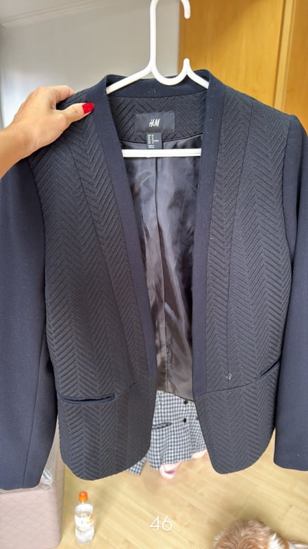 Casaco feminino preto tipo blazer 