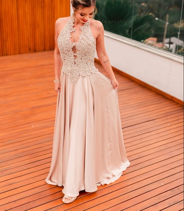 Vestido de festa longo 