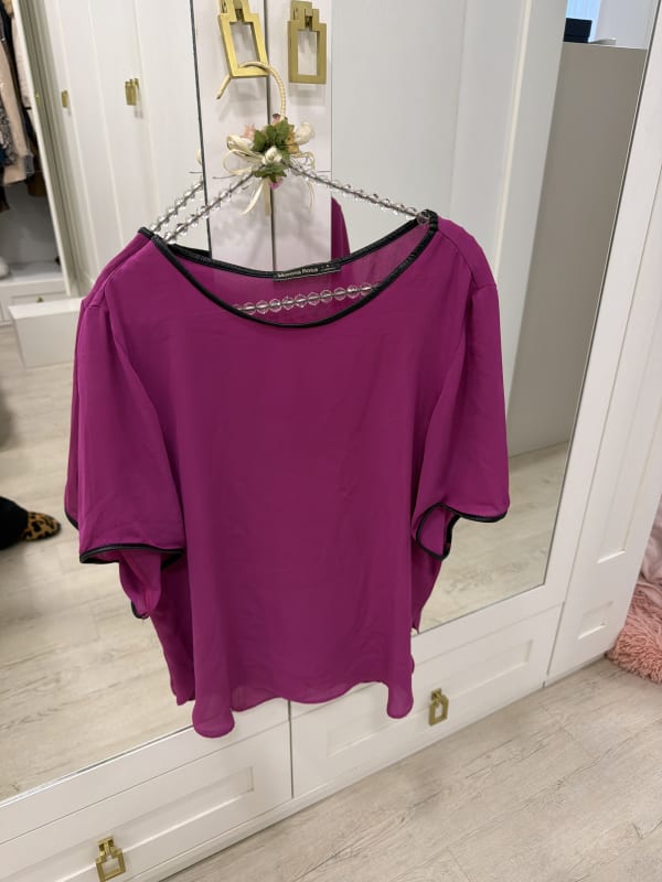 Camisa voal rosa 