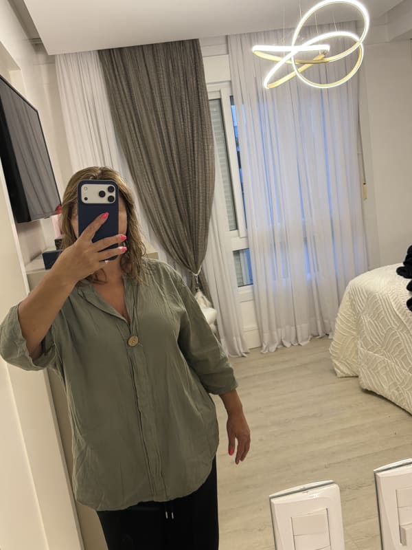 Camisa verde meia manga 