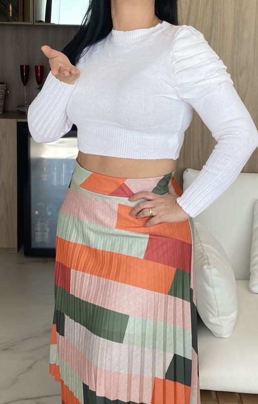 Saia plissada