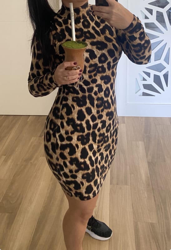 Vestido manga longa