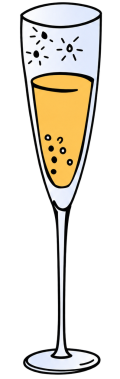 Champagne glass left