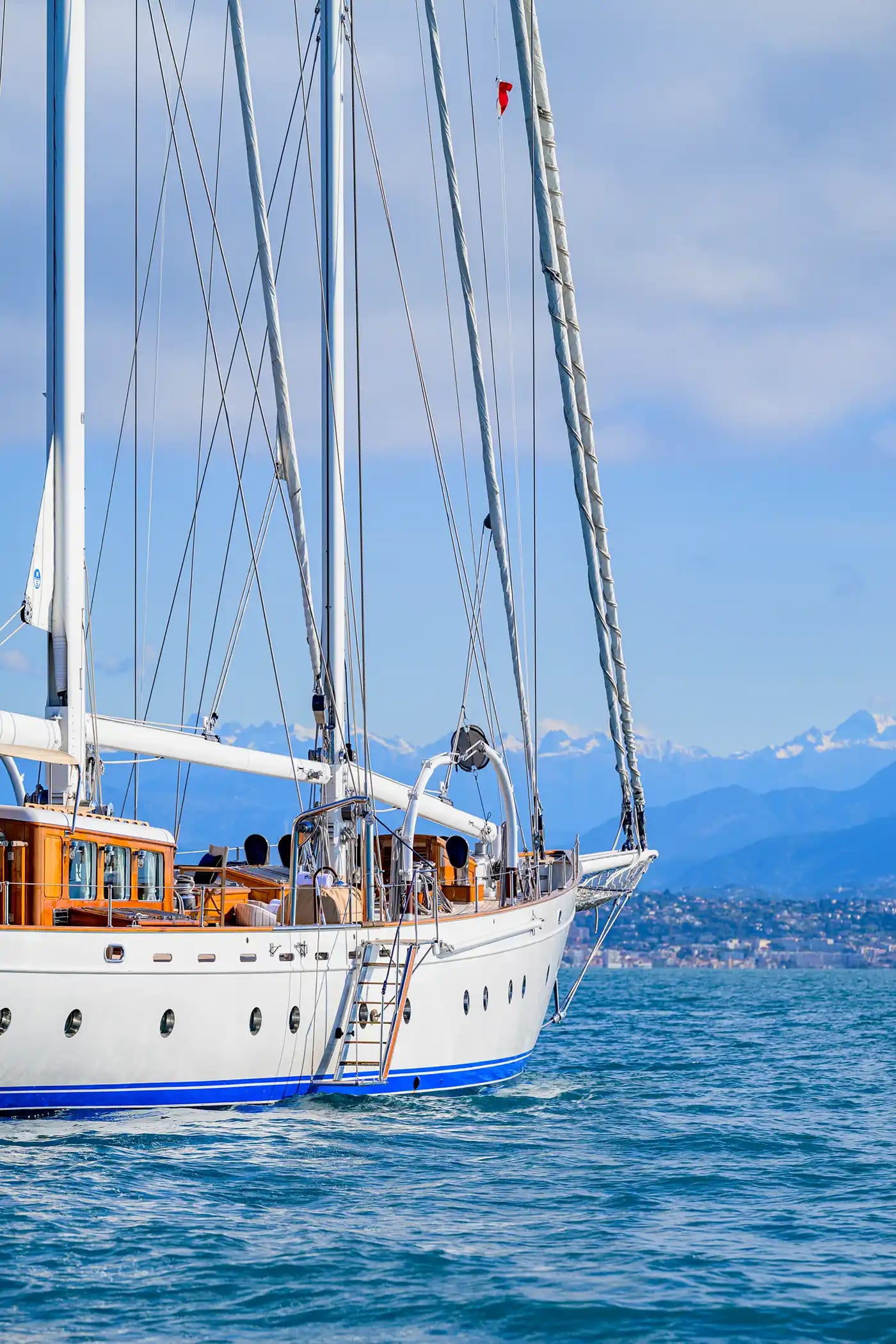Gloria sailing yacht on the water