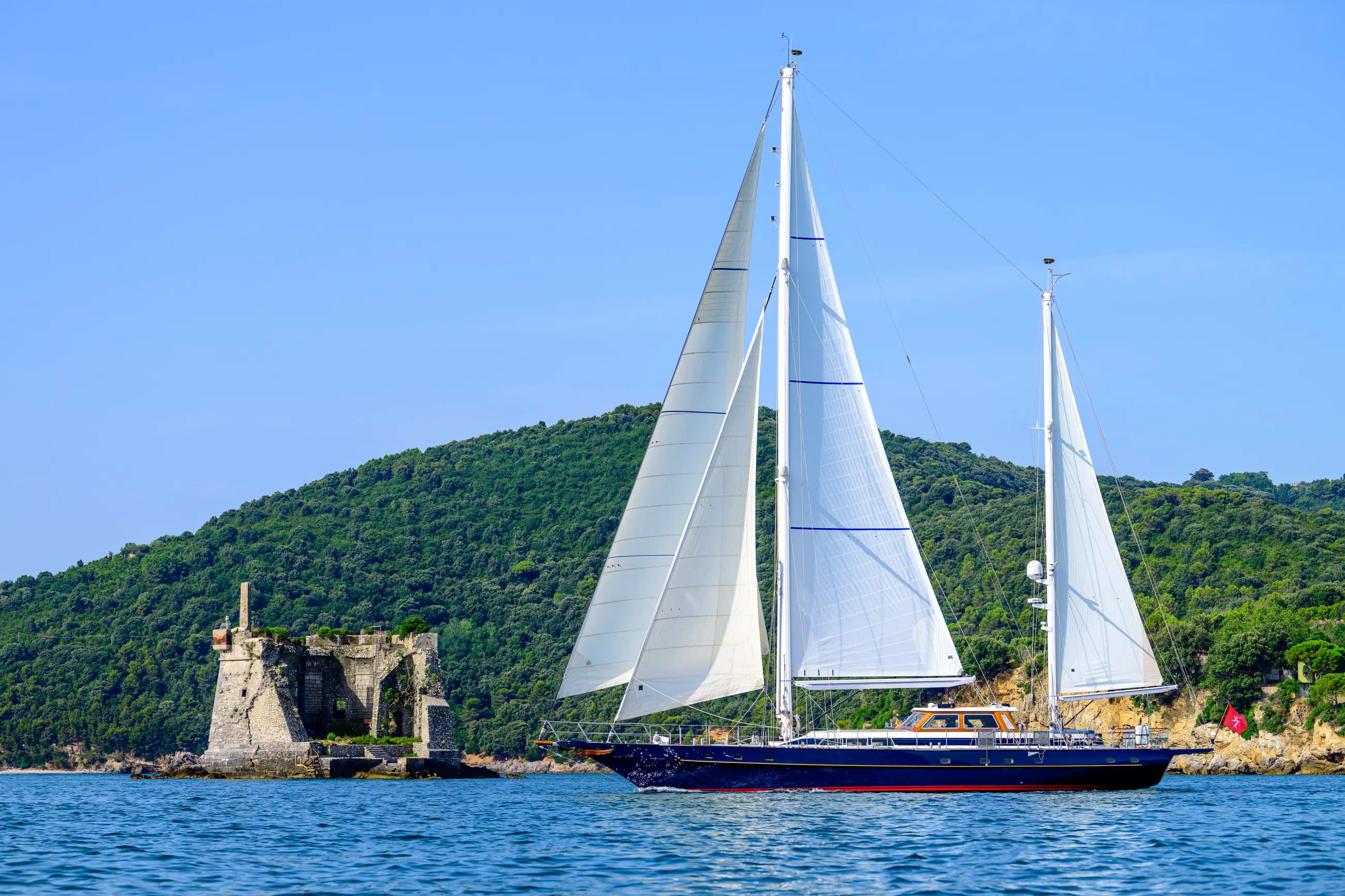 Guadalupe sailing yacht at sea