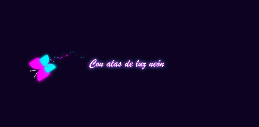Plantilla HTML con Mariposa Animada y Poema | Efecto Neón CSS