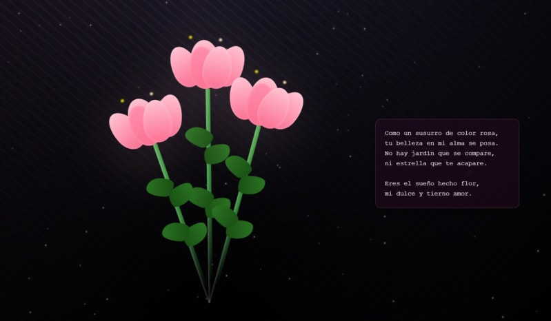 Plantilla HTML Tulipanes Rosas | Tulipanes y Poema Virtual