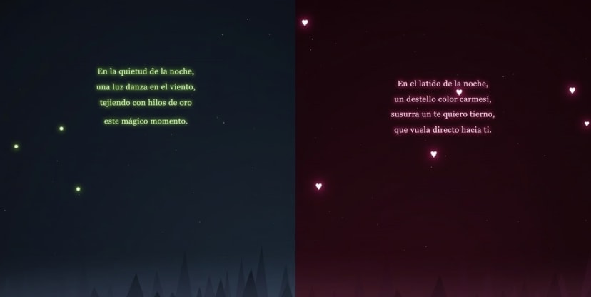 Plantilla HTML Romántica | Atrapa Luces y Revela Poemas de Amor